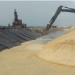 East revetment in construction